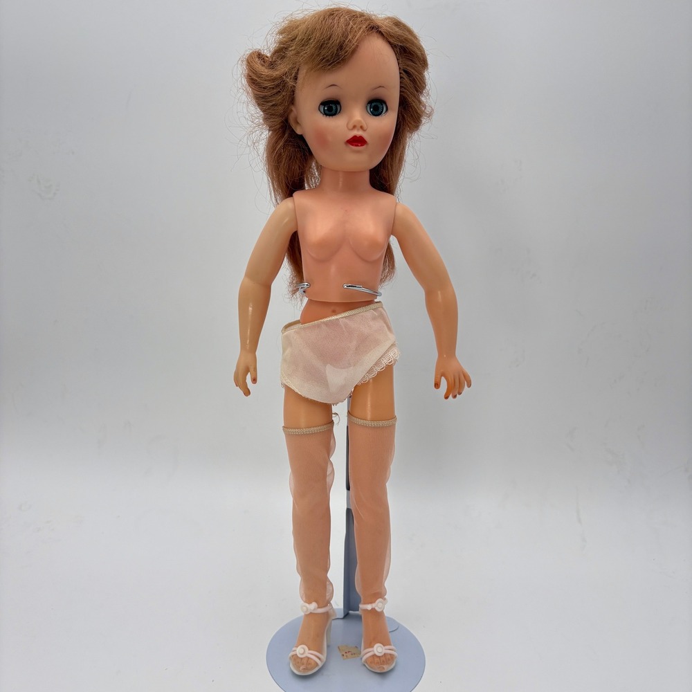 Vintage Horsman Cindy Fashion Doll 18 Inch Auburn Hair Blue Sleep Eyes 1950s